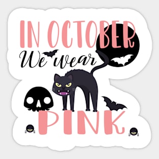 In October We Wear Pink Pumpkin gift Sticker